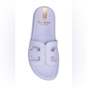 SAM EDELMAN Women's Valeri Logo Emblem Footbed Slide Sandals Misty Lilac